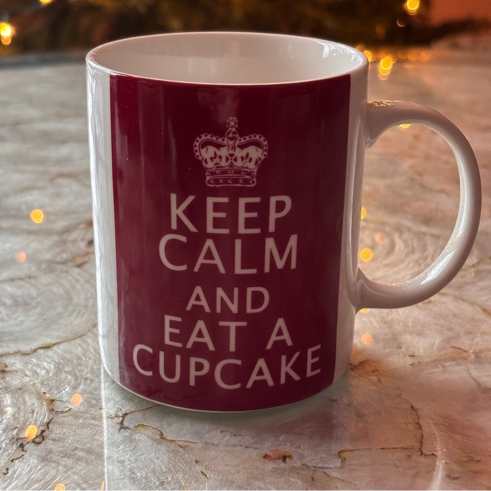 Keep Calm and Eat a Cupcake Red Mug